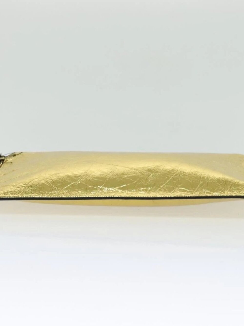 FENDI Clutch Bag Leather Brown Gold Auth mr1110V - Picture 7 of 16